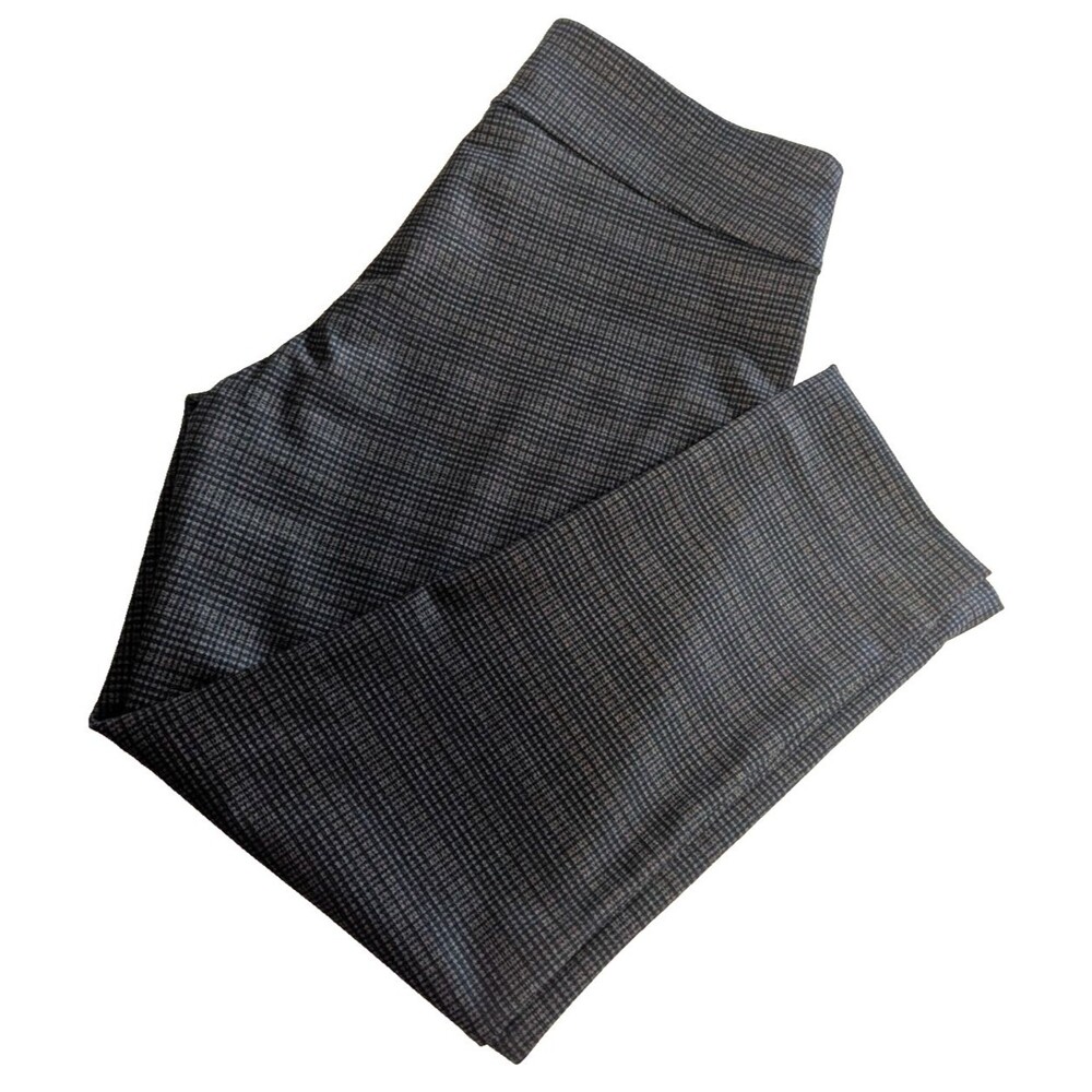 Zac & Rachel Women's XL Pull On Brown/Navy/Rust Plaid Pants NWOT